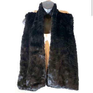 Houndstooth Faux Fur Vest Ann Taylor Loft